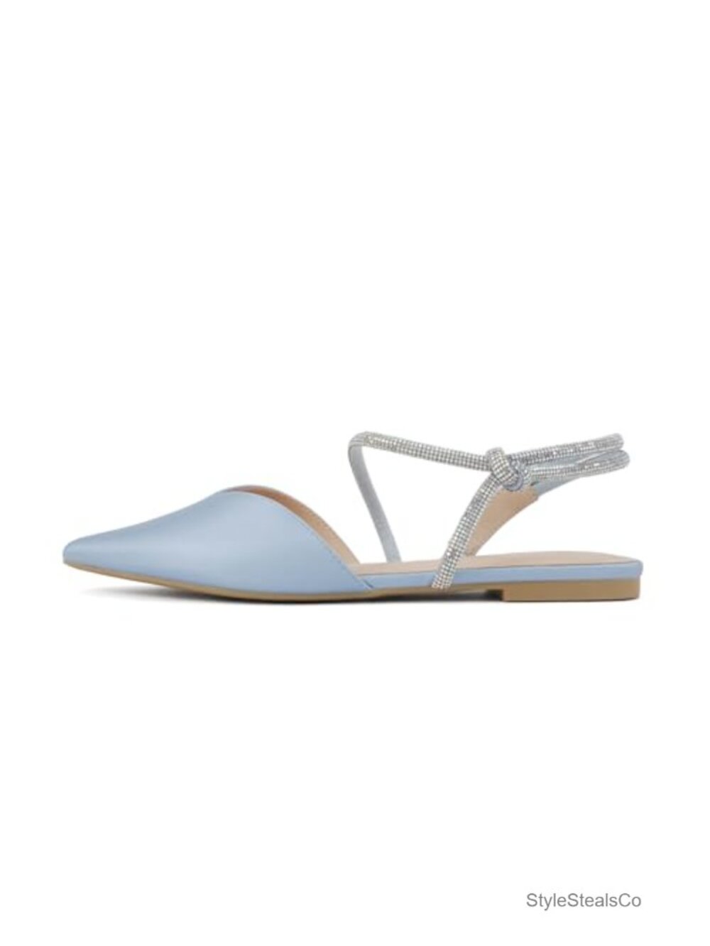 Women Pointed Toe Slingback Flat Bridal Dress Pumps